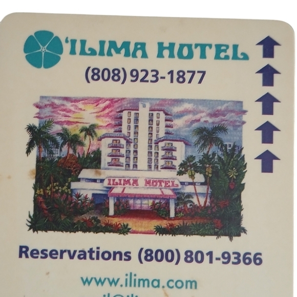 Ilima Hotel Room Key Card Collector's Item Waikiki, Hawaii Rare Memorabilia - Picture 4 of 7